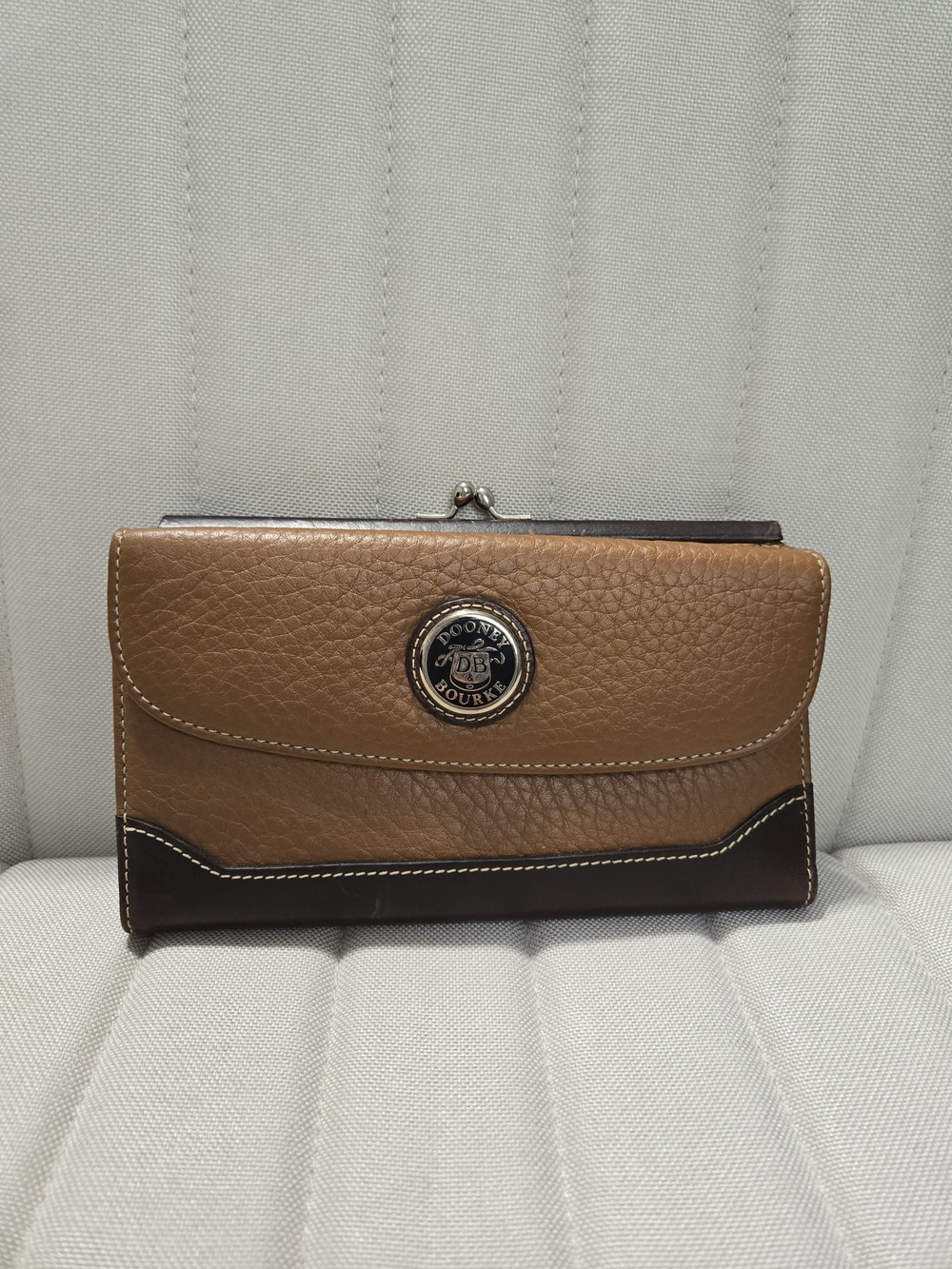 Vintage Dooney & Bourke Two-Tone Leather Wallet
